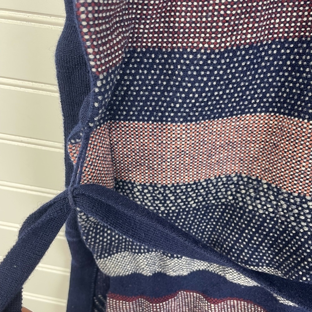 Moth Anthropologie Sleeveless Knitted Striped Pattern Belted Cardigan S Women’s - Picture 9 of 16